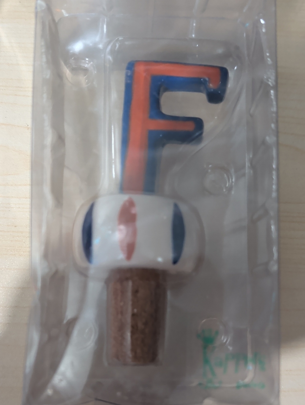 NWT University of Florida Gators Kappers Ceramic Block F Wine Bottle Stopper